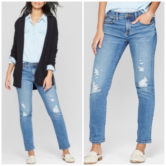 Universal Thread Denim - Universal Thread Mid Rise Girlfriend Crop